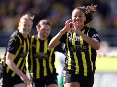 BK Häcken je po zmagi s 3:2 na povratni tekmi fiala proti Hammarbyju osvojil prvi ženski UEFA Europa Cup. Junakinja tekme Felicia Schröder. - Golavt